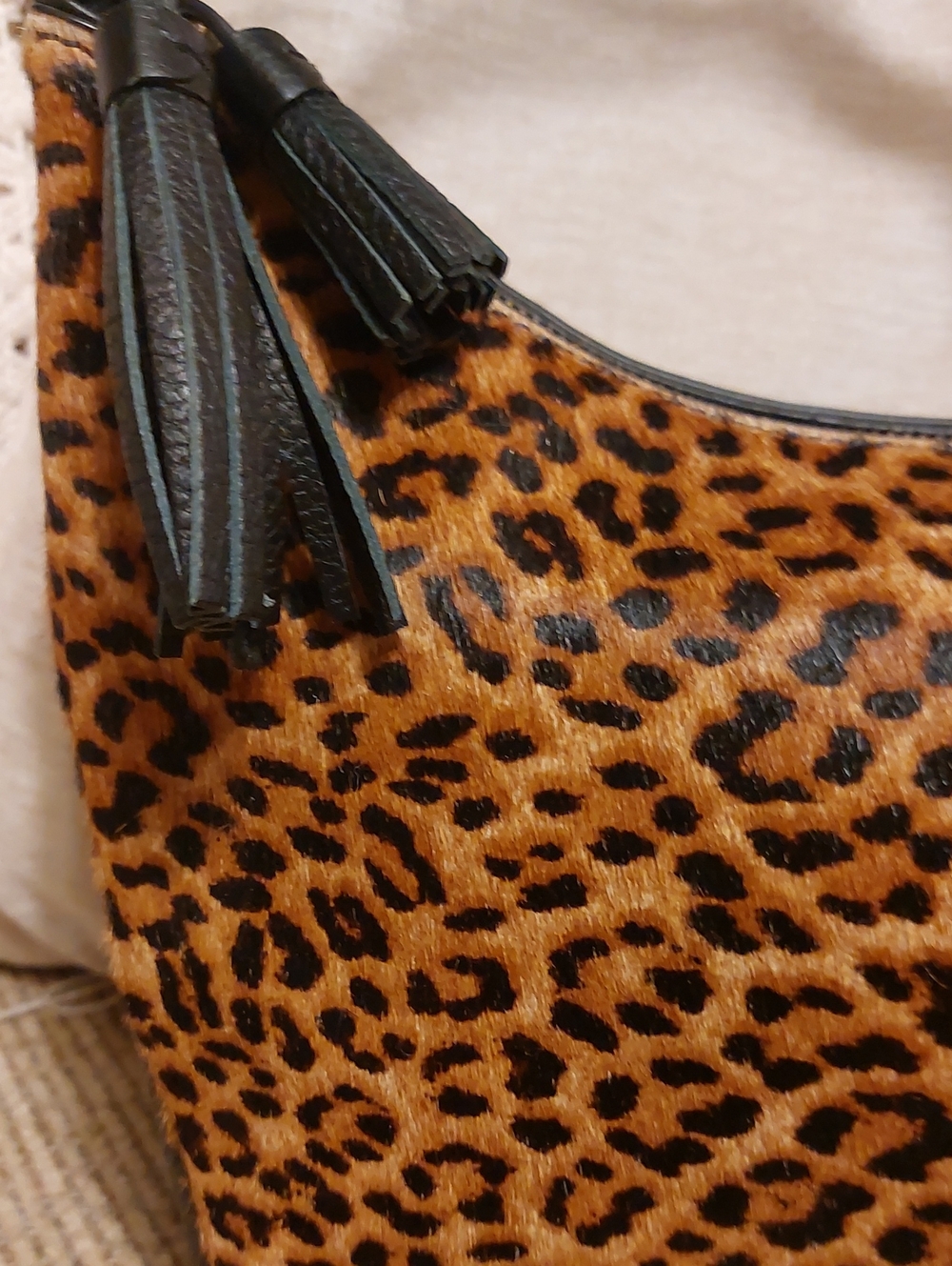 NWT Talbots Cheetah Print Leather Bag - Picture 2 of 15